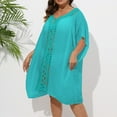 thumbnail image 5 of Beach Cover Up Swim Suits for Women 2025 Stylish Plus Size Pullover Viscose Swimwear Cover-Up for Women - Comfortable Mid-Length Sleeve Dress for Versatile Wear, 5 of 6