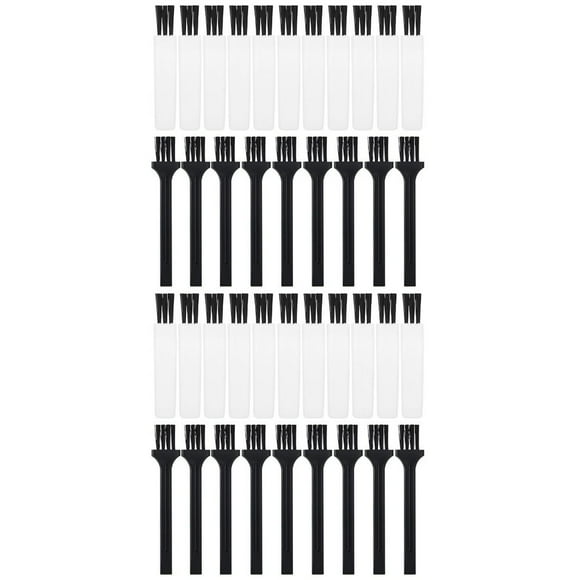 LEEYNEER 60 Pcs Brosse de Nettoyage pour Rasoir Outil de Clavier en Plastique Polyvalent Rasoir Électrique Électronique pour Hommes Barbe Mini Homme