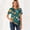 43# Dark Green, variant on Halloween Shirts for Women 2026 V Neck Plus Size Funny Cute Vintage Teacher Shirts Casual Holiday Tops