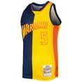 thumbnail image 2 of Men's Mitchell & Ness Baron Davis Navy/Gold Golden State Warriors Hardwood Classics 2006/07 Split Swingman Jersey, 2 of 4