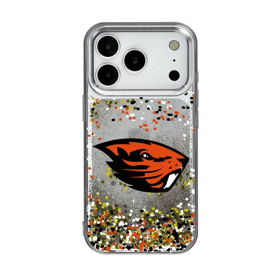 Oregon State Beavers iPhone Glitter Confetti Design Case