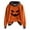 Brick Red, variant on ,Halloween Sweatshirts for Women Oversized Pumpkin Face Print Hoodies Essentials Loose Fit Hooded Pullover White XL