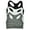 Black, Gray, White (3 Pack), variant on Angelina Seamless Double Layer Racerback Sports Bras (3 or 12 Pack)