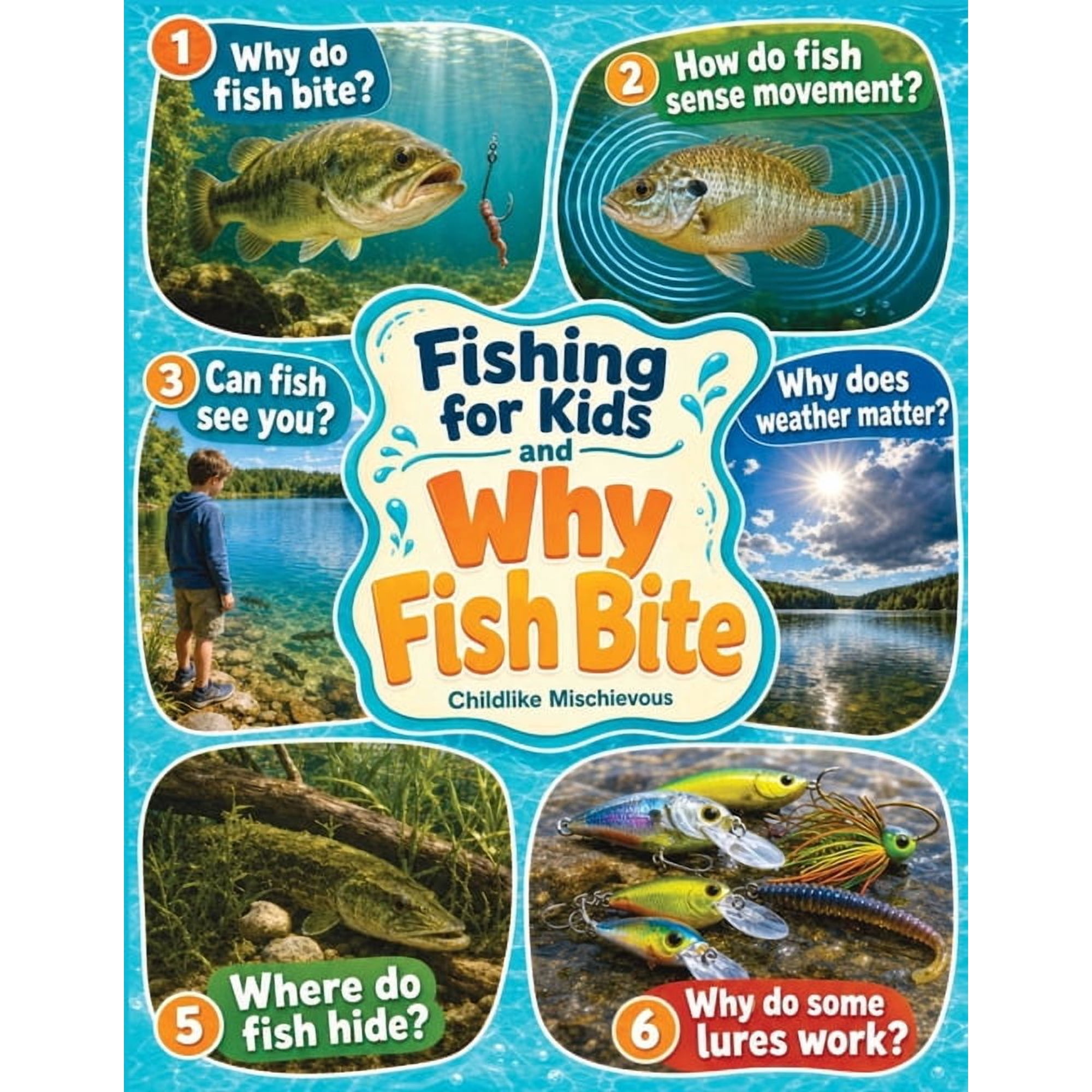 Fishing for Kids and Why Fish Bite: A Kids Encyclopedia for Ages 8-12 Exploring Fish Behavior, Bait, Weather, Water, Lur, (Paperback)