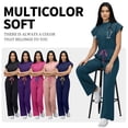 thumbnail image 7 of Niaahinn Women's Medical Scrub Jumpsuit - Mandarin Collar, with Drawstring Waist for Nursing Uniforms, 7 of 7