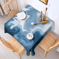 thumbnail image 2 of Blue White Marble Pattern Square Tablecloth,Waterproof Square Table Cover,Wipeable Spillproof Washable Table Cover for Home Kitchen Party Decor 52"x52"(132x132cm), 2 of 6