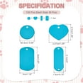 thumbnail image 2 of Etiquetas de Grabado de Aluminio Uxcell, Set de 120 Pcs de Blanks Metálicos Grabables por Láser, Azul Claro, 2 of 7