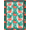 Coral Pink Green, Pattern 8, variant on ODIKA 8'x10' Washable Area Rug Durable, Non-Slip Welcome Motif With Boho Floral And Botanical Accents Flamingo Tropical Refined for Living Room, Under Sectional, Family