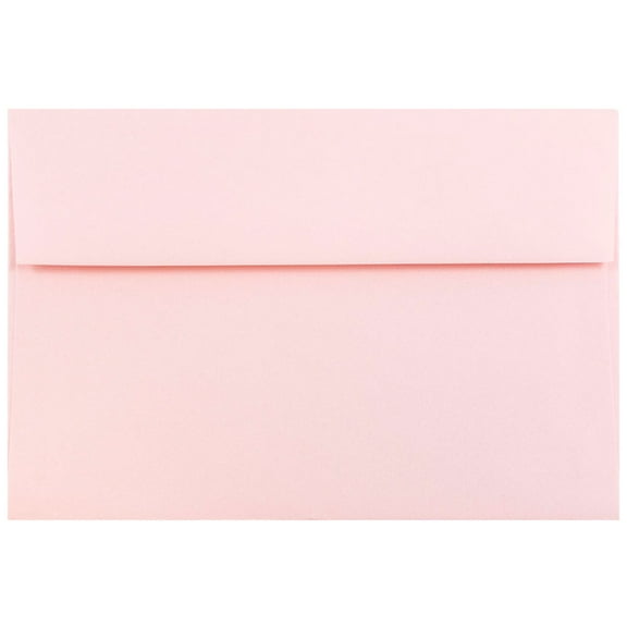 JAM Paper A8 Envelopes, 5 1/2 x 8 1/8, Baby Pink, 50 per Pack