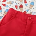 thumbnail image 6 of Zanarzt Toddler Boy 4th Of July Shorts Outfit Toddler Baby Boy 4th of Outfits Gentleman Short Sleeve Button Down Shirt Dress Shorts Fourth of July Clothes Set Red,6-12 Months, 6 of 7