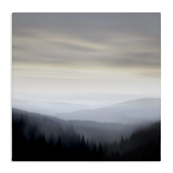 Stupell Industries Contemporary Grey Mountain Range Canvas Art, 30 x 30, by Madeline Clark