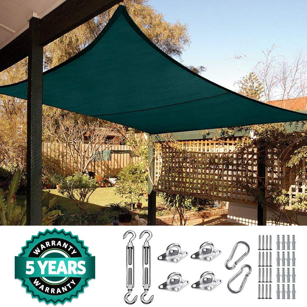 93% UV Blockage CHARCOAL Marquee RECTANGULAR SHADE SAIL 3x5m Weather Resistant 