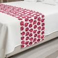 thumbnail image 2 of Fruit Bed Runner, Watercolor Style Pomegranates Exotic Food Vegan Themed Composition Print, Decorative Accent Bedding Scarf for Hotels Homes and Guestrooms, King, Dark Coral Dried Rose, by Ambesonne, 2 of 2