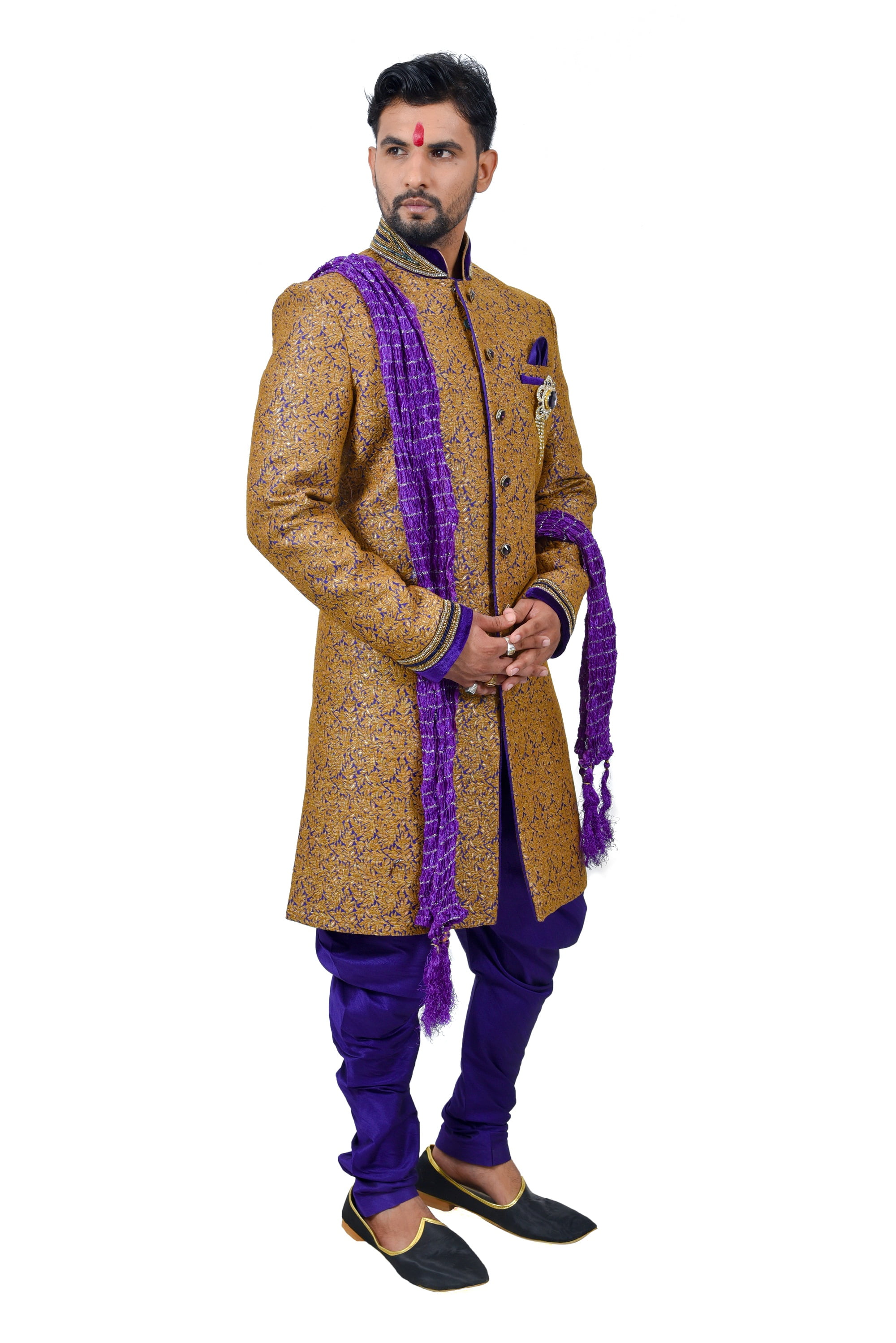 Camel Juti Brocade Silk Traditional 