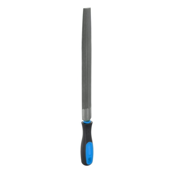 Uxcell Half-Round File 10" High Carbon Hardened Steel Double Cut Hand Rasp with Plastic Handle