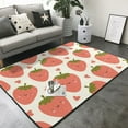 thumbnail image 3 of Area Rugs For Living Room Decor - Cute Strawberry Red Love Soft Anti Slip Throw Washable Rugs 5x7 For Bedroom, Indoor Carpet For Bedroom Living Room 80x58In, 3 of 7