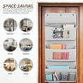 thumbnail image 3 of HEANUJJ Grey Closet Door Organizer with Multiple Hanging Options for Clothes, Accessories, and Storage Solutions, 3 of 7