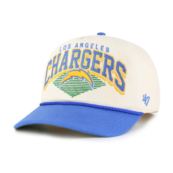 Men's-'47  Cream Los Angeles Chargers Pomona Rope Adjustable Hitch Hat