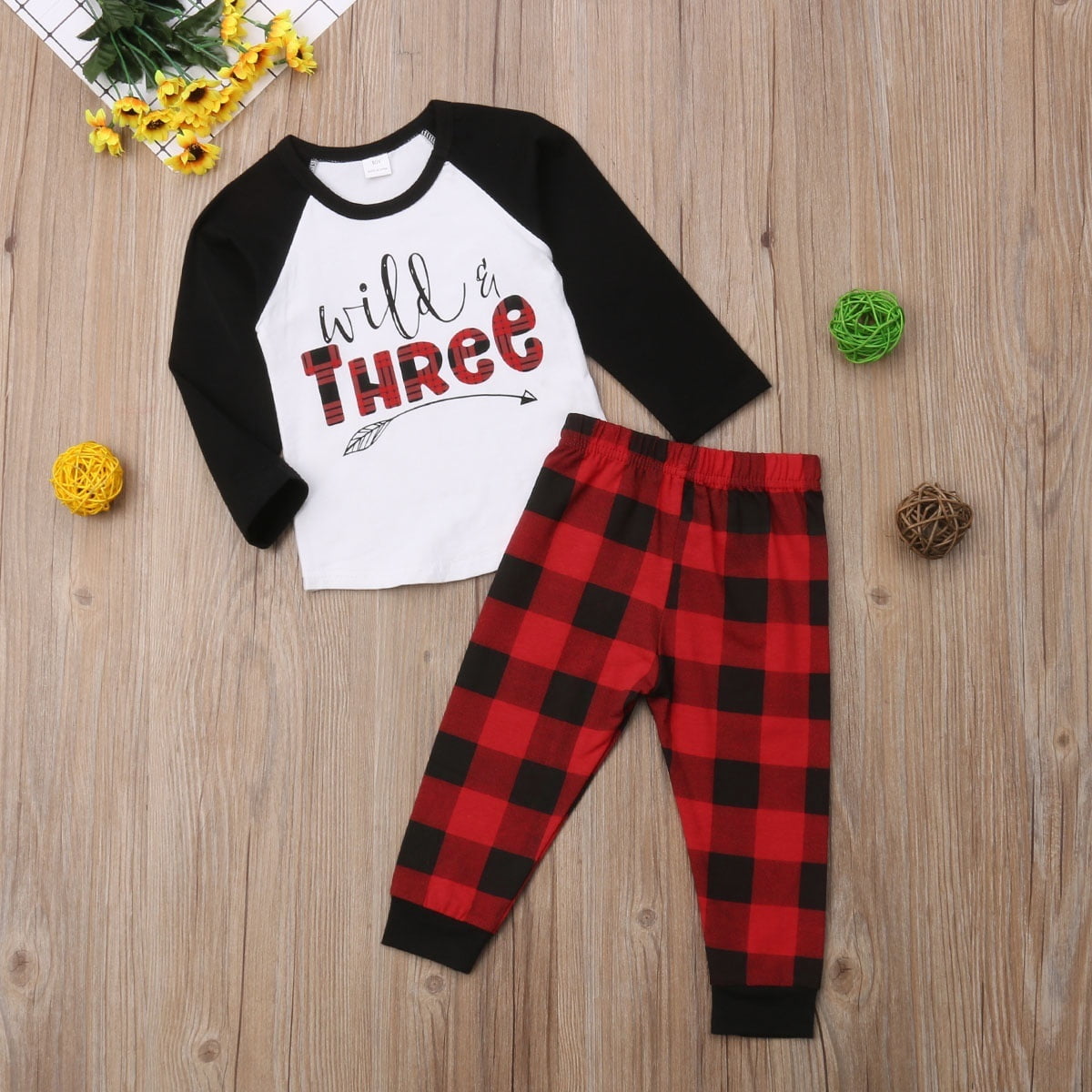 Baby Boy Christmas Outfits Boy 3rd Birthday Party Clothes Three Print