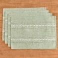 thumbnail image 2 of Wracra Cotton Linen Embroidered Placemats, 14 x 19 Inch Set of 4,Sage Green, 2 of 6