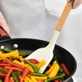 thumbnail image 4 of Silicone Cooking Utensils | Wooden Handle, Non-Stick Cookware Heat Resistant Kitchen Utensil, 4 of 5