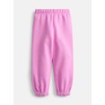 thumbnail image 2 of Wonder Nation Baby and Toddler Girls' Fleece Jogger Pants, Sizes 6M-5T, 2 of 3