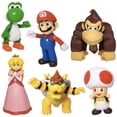 thumbnail image 1 of Set de Figuras Mario Bros 6pzs Juguetes Bowser Peach Yoshi Hongo Toad Donkey Kong Pack, 1 of 5