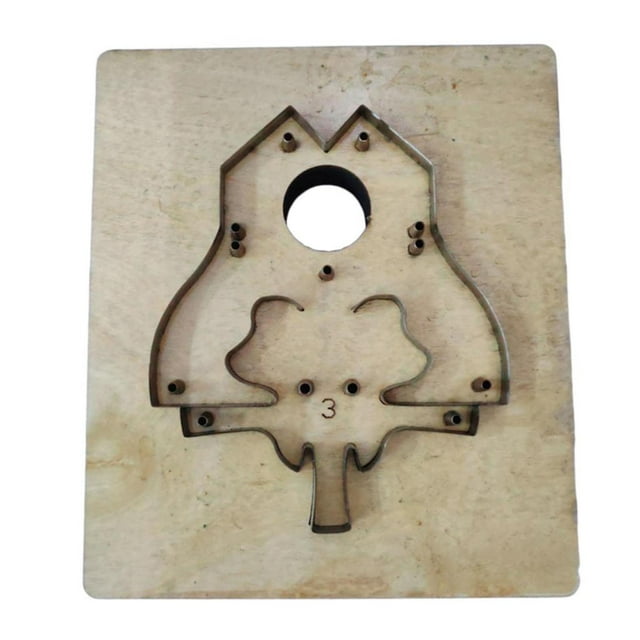 Molde de corte de cuero, molde portátil para repujado de vaca, molde de corte de cuero, troquel de corte de madera en forma de elefante