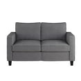 thumbnail image 1 of Georgia Linen-Like Upholstered 2 Seater Loveseat Sofa, 1 of 8