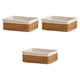 thumbnail image 1 of 3 Piezas Cesta de Almacenaje de Mimbre Organizador Contenedor de Estantes Cesta Rectangular con Forro Extraíble Tejido Adecuado para, 1 of 9