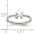 thumbnail image 2 of Sterling Silver Rhodium-Plated Awareness Puzzle Piece Ring, 2 of 5