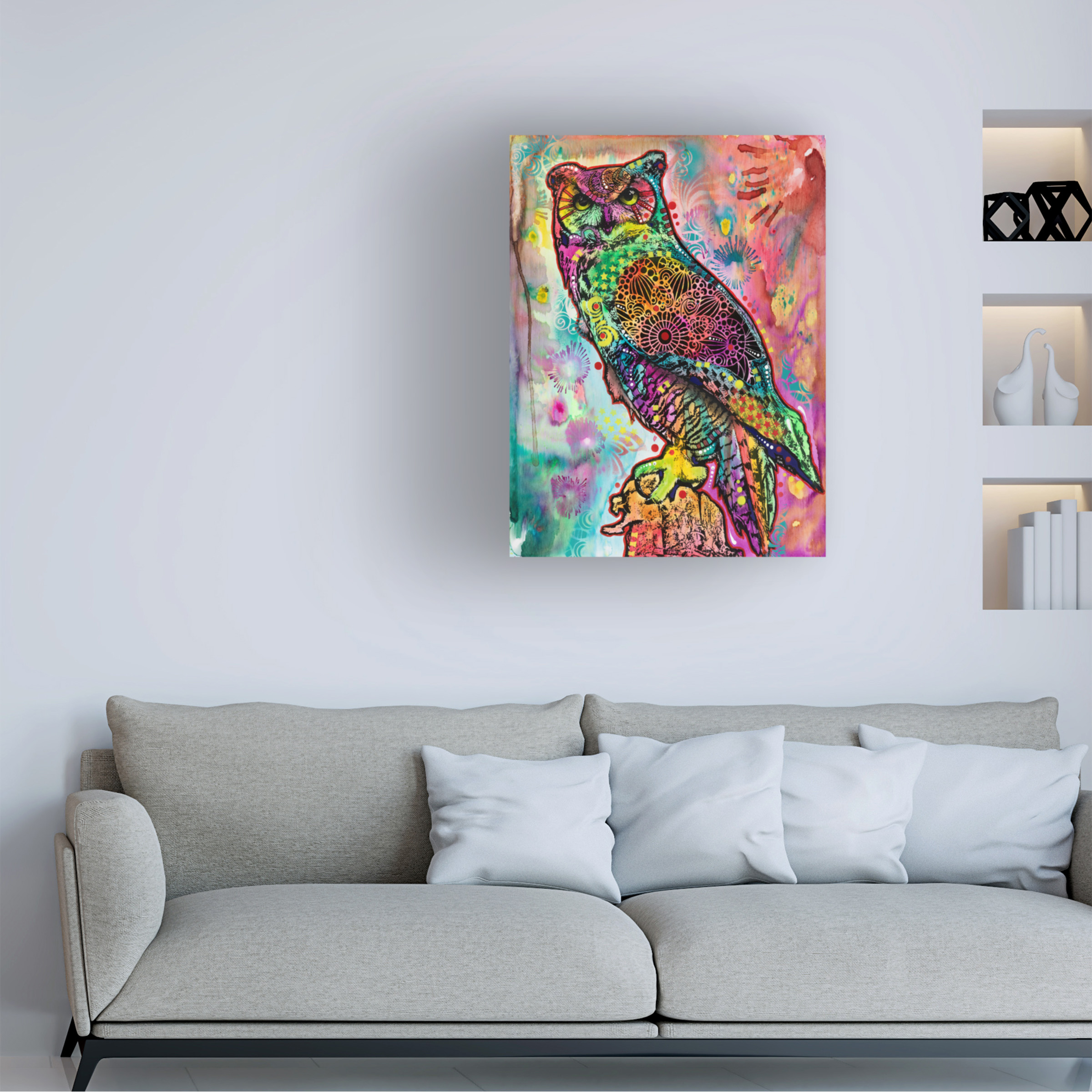 Trademark Fine Art 'Wise Owl' Canvas Art by Dean Russo