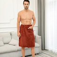 thumbnail image 3 of Men's Body Wraps Towel with Pocket Lint Free Absorb Water Lightweight Towel for Gym Pool Spa, 3 of 5