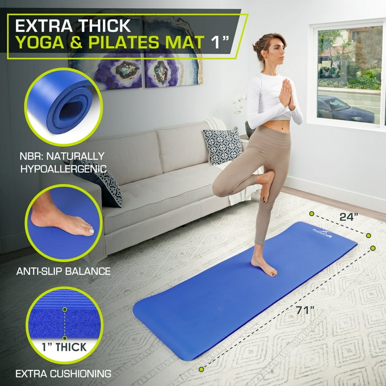 ProsourceFit Extra Thick Large Adult Workout Yoga and Pilates Mat - Main Image