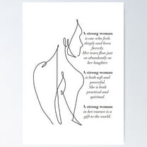 A Strong Woman Poster Wall Art, Modern Wall Decor For Living Room Bedroom, 16x24 UNFRAMED