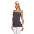 thumbnail image 2 of Women's Top Camisole Scoopneck with Straps, XXL, Grey, by Ambesonne, 2 of 4