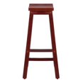thumbnail image 3 of Arman 29" Solid Wood Saddle Seat Bar Stool (Set of 2) in Cherry, 3 of 7