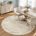 5x5 Beige Round Rug 6ft Circle Living Room Area Rugs Non-slip - Walmart.com