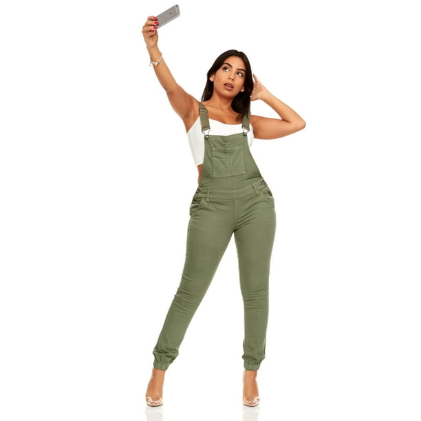 Womens skinny denim overalls sale