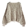 thumbnail image 5 of Women's Coats Lightweight Leopard Print Cardigan Knit Fall Outfits Clothes, 5 of 5