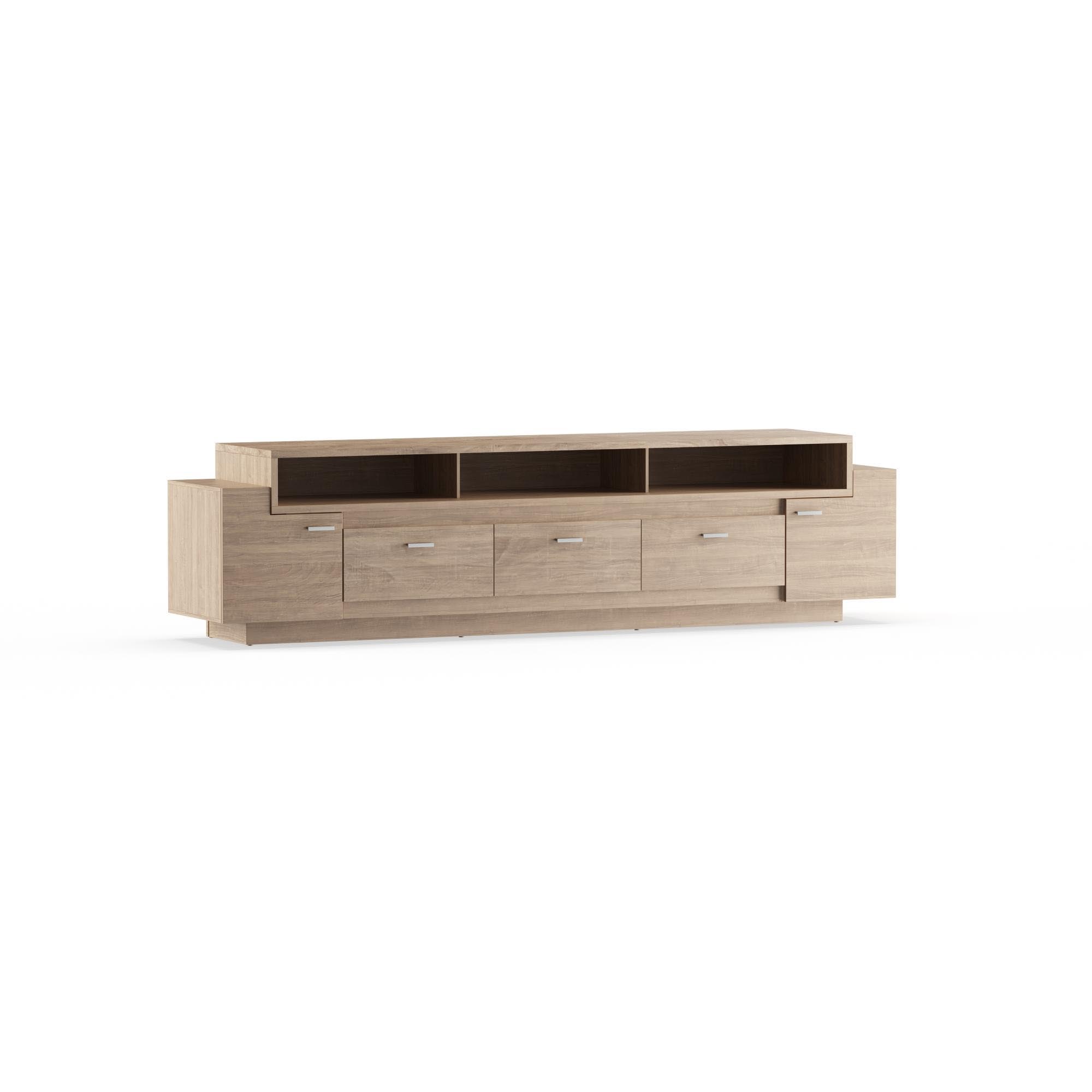 Furniture of America Galdrin Contemporary TV Stand, 84", Chestnut Brown