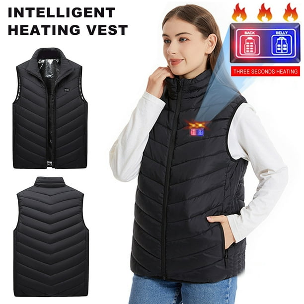 Chaleco Chaqueta térmica eléctrica unisex a prueba de viento para deportes al aire libre (6XL) Kuymtek Negro T 28 para Unisex