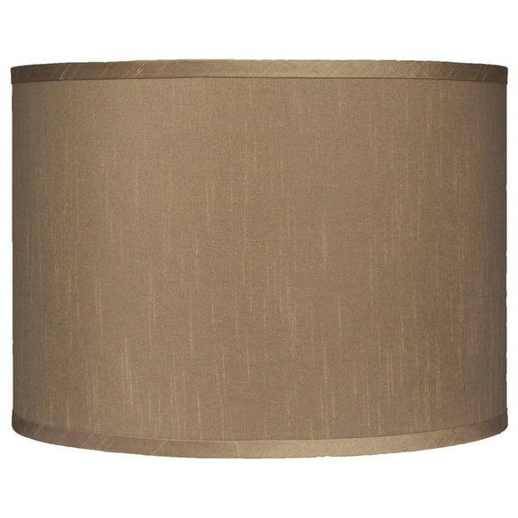 Classic Drum Faux Silk Lamp Shade 8-inch to 16-inch Available Taupe 14"