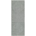 thumbnail image 2 of Unique Loom Outdoor Modern Collection Area Rug - Achromatic (2' x 5' 3" Runner White and Black), 2 of 6