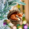 thumbnail image 4 of HomeDM Animal Acorn Ornaments - 2D Flat Acrylic Forest Animal Christmas Tree Hanging Pendant Animal Decoration Christmas Ornament for Home Decor, 4 of 6