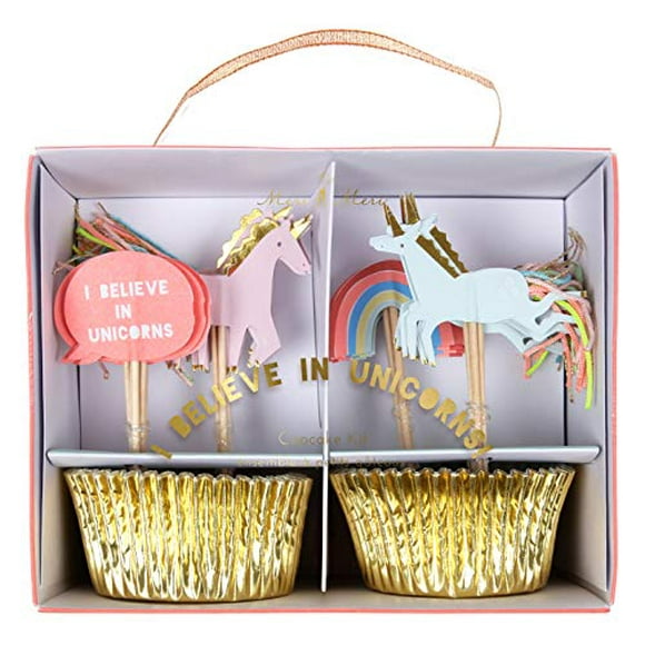 Meri Meri Cupcake Kit I Believe In Unicorns - Pack de 24