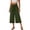 Green, variant on Audhol Gaucho Pants for Women Pants for Women Elastic Waisted Wide Leg Pants Casual Trousers with Pockets Trendy Loose for Work Wide Leg Capri Pants for Women Beige L