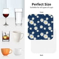 thumbnail image 6 of Fuzoiu Daisies Flowers Print Leather Coasters Set,Drink Coasters Set of 4,for Tabletop Protection, Durable PVC Coasters,Home Décor and Housewarming Gift-Square, 6 of 6