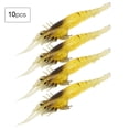 thumbnail image 2 of Lote de 10 señuelos de pesca de camarones de plástico, suaves y realistas, cebos artificiales, accesorios para aparejos., 2 of 11