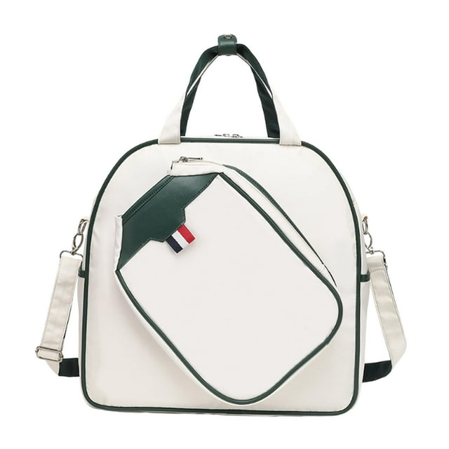 Bolsa de pickleball bolso de hombro de paleta liviano con correa ajustable extraíble que transporta bolso de cuerpo de lona de raqueta
